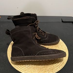 Keds Women High Top  Textured Leather Moccasins Size 10